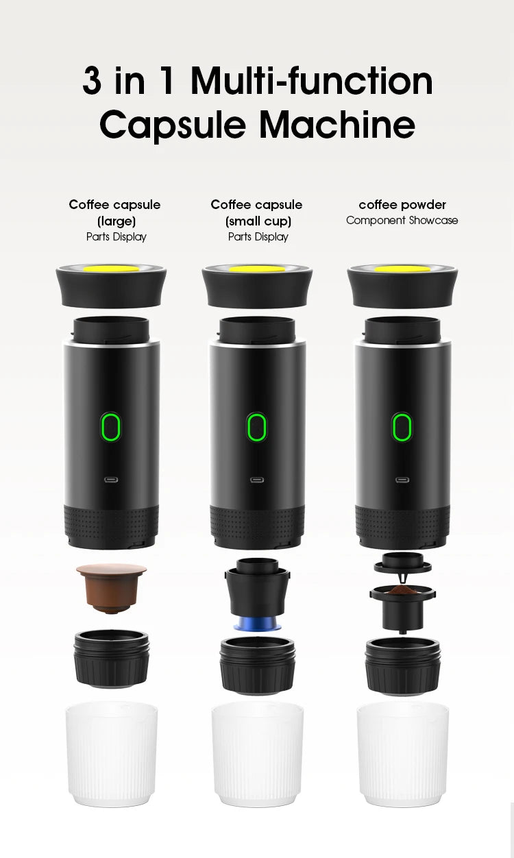 Portable 3-in-1 Espresso Machine – Your Daily Dose of Coffee, Anywhere