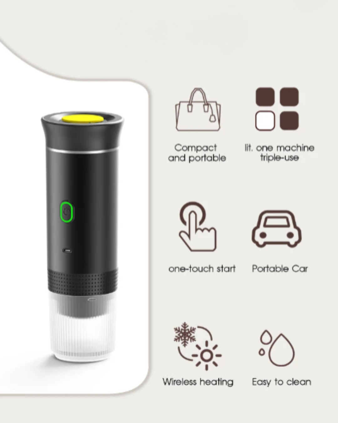 Portable 3-in-1 Espresso Machine – Your Daily Dose of Coffee, Anywhere